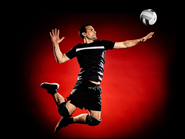 Volley ball player man isolated — Stock Photo, Image