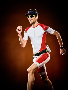 izole triatlon Ironman çalışan adam runner