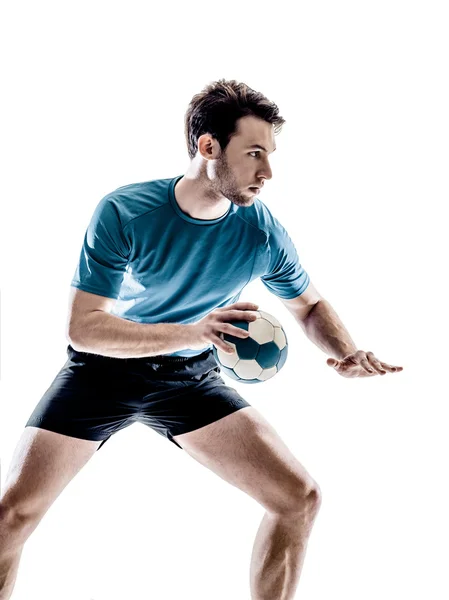 Homme joueur de handball isolé — Photo