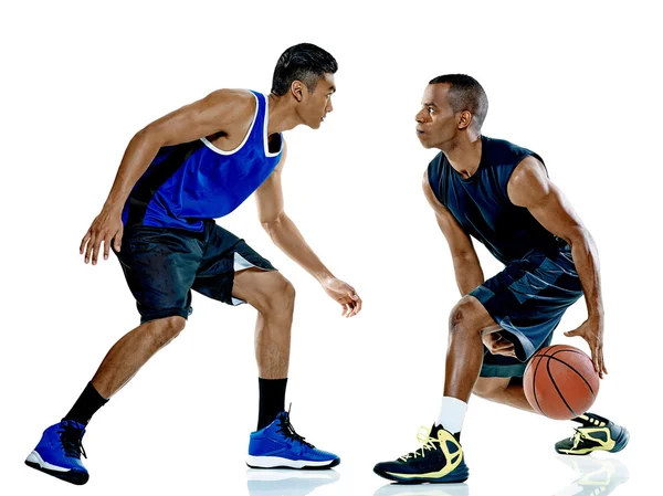 Basketbal spelers mannen geïsoleerd — Stockfoto