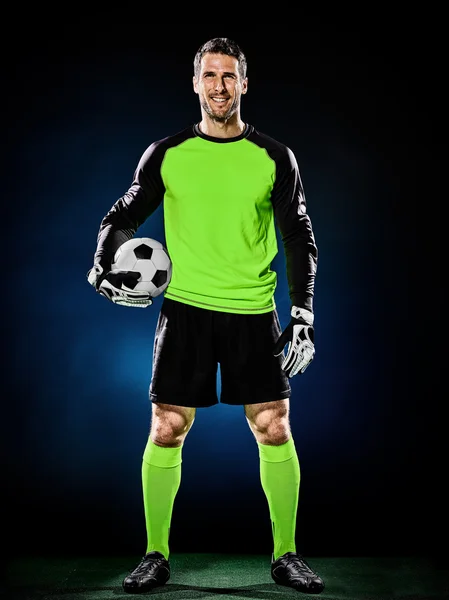 Goleiro de futebol homem isolado — Fotografia de Stock