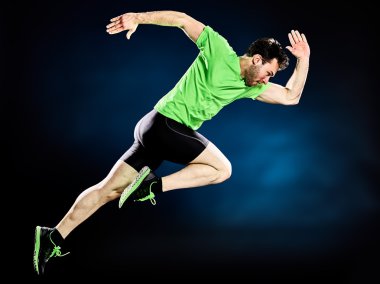 jogging jogging yapan izole çalışan adam runner