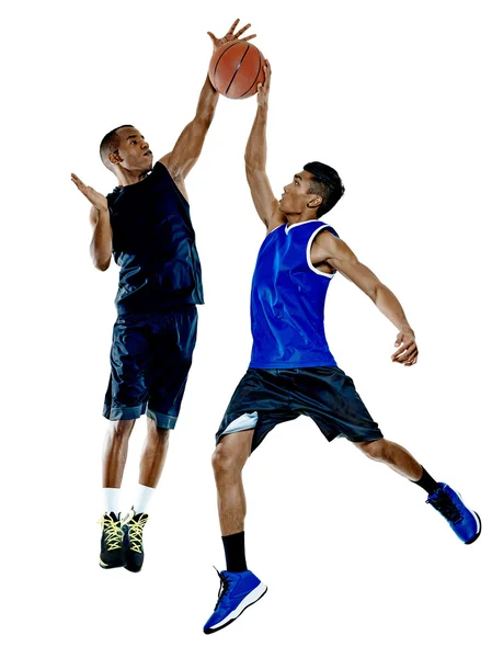 Jogadores de basquete homens Isolados — Fotografia de Stock