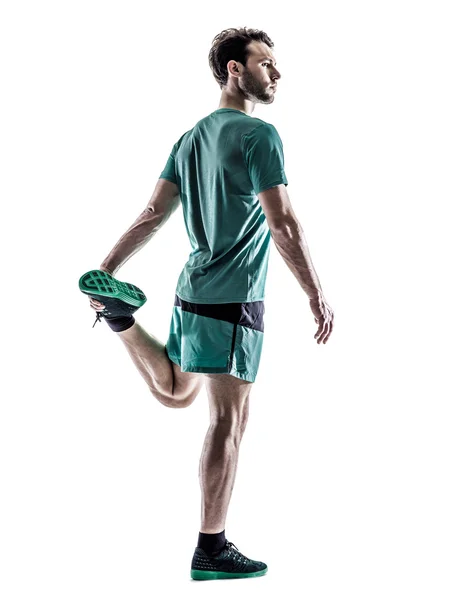 Чоловік бігун бігун біжить ізольовано — стокове фото