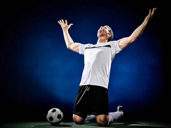 Jogador de futebol Homem isolado — Fotografia de Stock