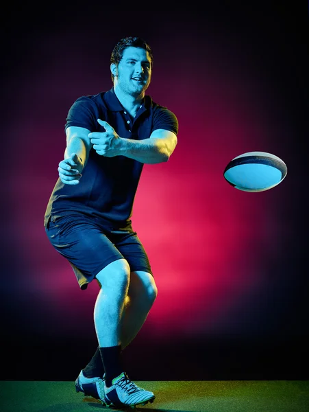 Jogador de rugby man — Fotografia de Stock