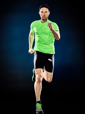 jogging jogging yapan izole çalışan adam runner