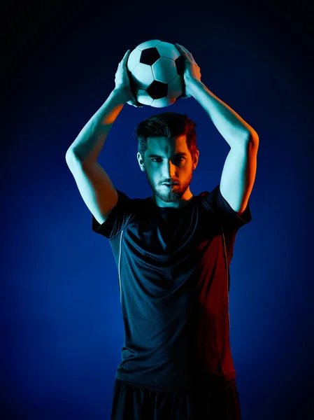 Joueur de football Homme isolé — Photo