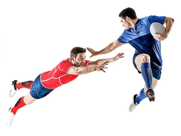 Jogadores de rugby homens isolados — Fotografia de Stock