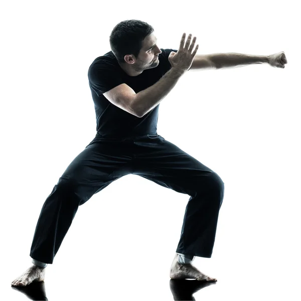 Man krav maga strijders vechten geïsoleerd — Stockfoto