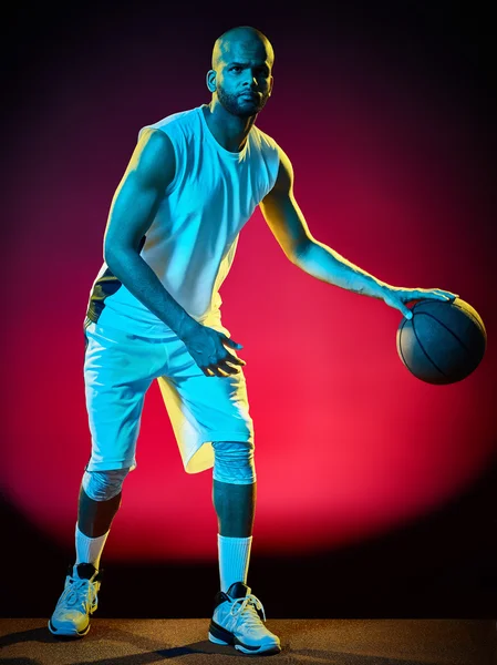 Παίκτης μπάσκετ άνθρωπος απομονωμένη — Φωτογραφία Αρχείου