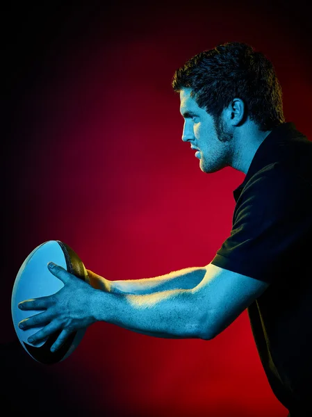 Jogador de rugby man — Fotografia de Stock