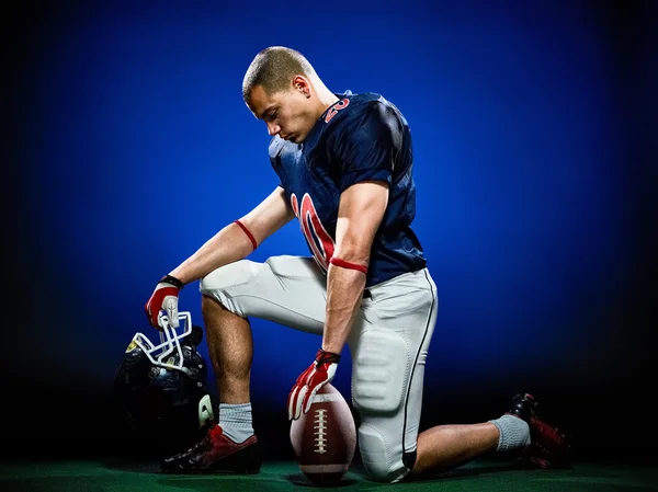 Giocatore di football americano uomo isolato — Foto Stock