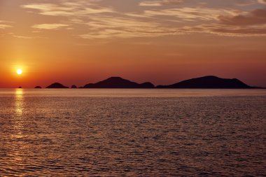 deniz manzarası günbatımı Palawan Filipinler