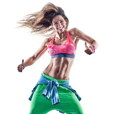 kadın fitness excercises zumba dansçı
