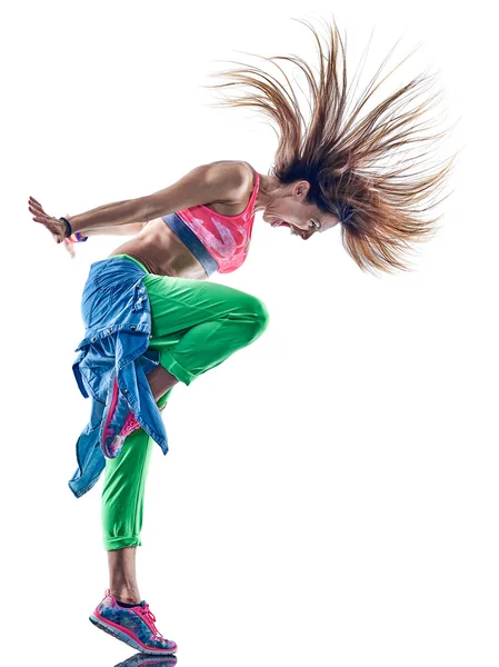 Femme fitness excercise zumba danseuse danse — Photo