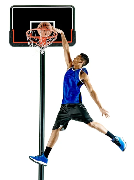 Изолированный баскетболист — стоковое фото