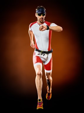 izole triatlon Ironman çalışan adam runner