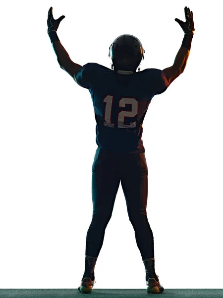 American football player man isolated white background — Stock Photo, Image