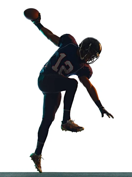 American football player man isolated white background — Stock Photo, Image