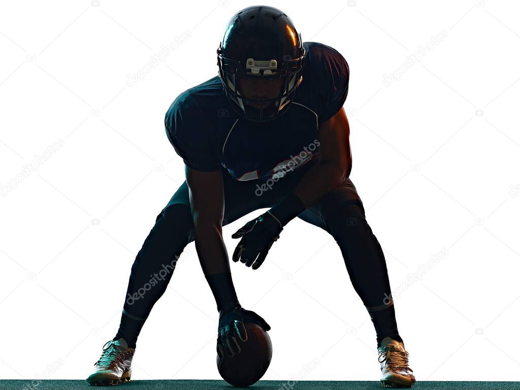 american football player man isolated white background