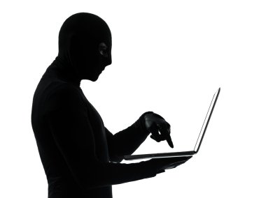 hırsız ceza bilgisayar hacker siluet