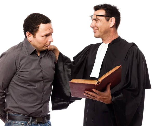 Lawyer man and his client — Stock Photo, Image