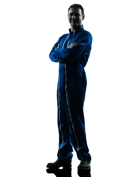 Repair man worker silhouette — Stock Photo, Image