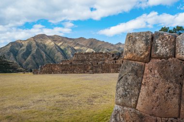 Chincheros ruins peruvian Andes  Cuzco Peru clipart