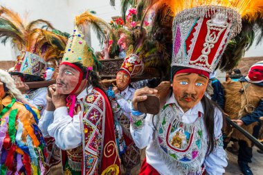 Virgen del Carmen geçit Peru Andes Pisac Peru