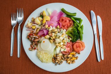 Peru Andes sebze yemek