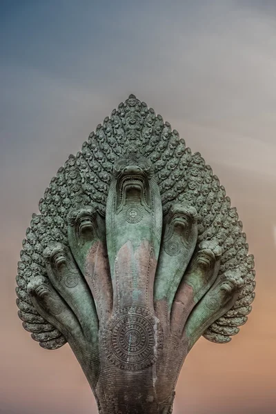 Mucalinda statue snake Angkor Wat Cambodia — Stock Photo, Image