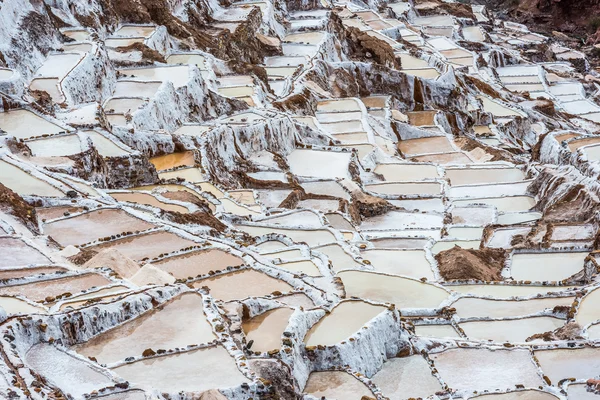 Maras zout mijnen Peruaanse Andes Cuzco Peru — Stockfoto