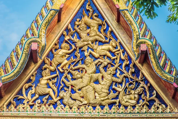 Dach Detail wat pho Tempel Bangkok Thailand — Stockfoto