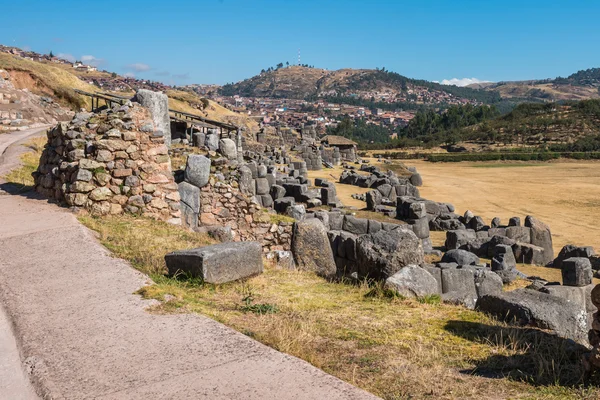 Sacsayhuaman ruins peruvian Andes  Cuzco Peru — Stock Photo, Image