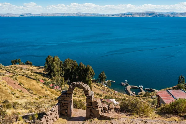 Taquile 아일랜드에서 Titicaca 호수 — 스톡 사진