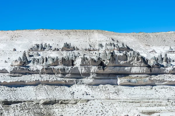 Vulkanisk sten former i Aguada Blanca på Arequipa Peru — Stockfoto