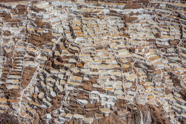 Maras zout mijnen Peruaanse Andes Cuzco Peru — Stockfoto