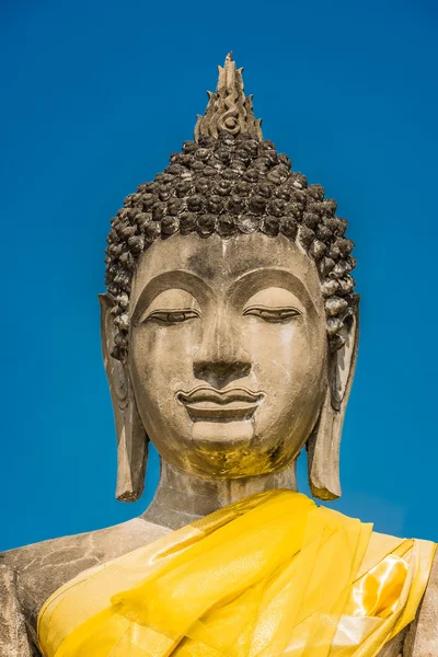 Buda estátua retrato Wat Yai Chai Mongkhon Ayutthaya bangkok T — Fotografia de Stock