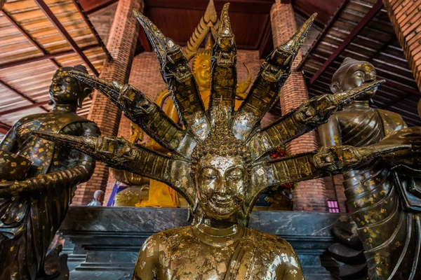 Buddha statue portrait Wat Yai Chai Mongkhon Ayutthaya bangkok T — Stock Photo, Image