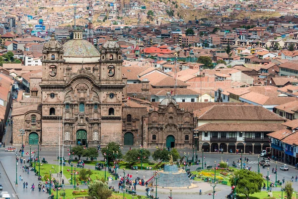 Vista aérea da cidade de Cuzco Andes peruanos Imagens Royalty-Free