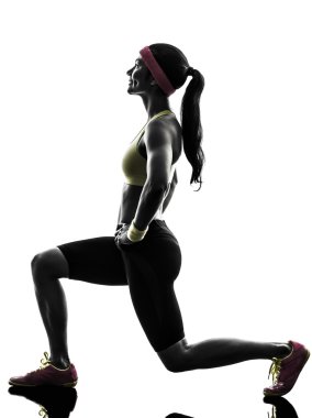 kadın egzersiz fitness egzersiz CASİYE siluet lunges