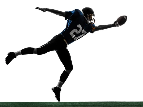 Jogador de futebol americano homem marcando touchdown — Fotografia de Stock