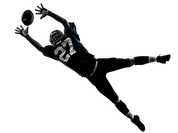 American football player man catching receiving — Stock Photo, Image