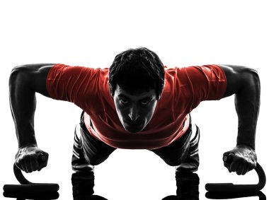 Egzersiz Fitness Egzersiz push ups siluet adam