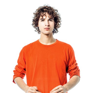 genç adam kamera portre seyir ciddi