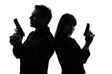kaç kadın erkek Dedektif gizli ajan ceza siluet