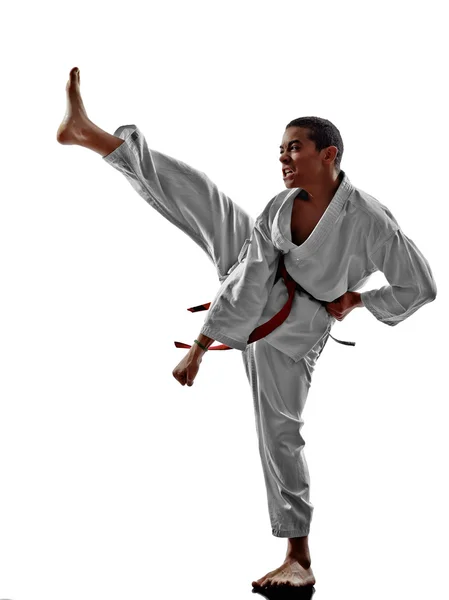 Karate teenagers kid — Stock Photo, Image