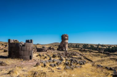 Peru 'daki Peru And Dağları' ndaki Silustani mezarları