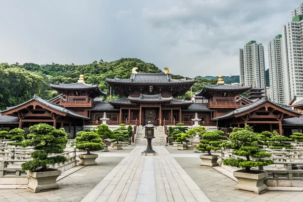 Chi Lin Nunnery nádvoří Kowloon Hong Kong — Stock fotografie